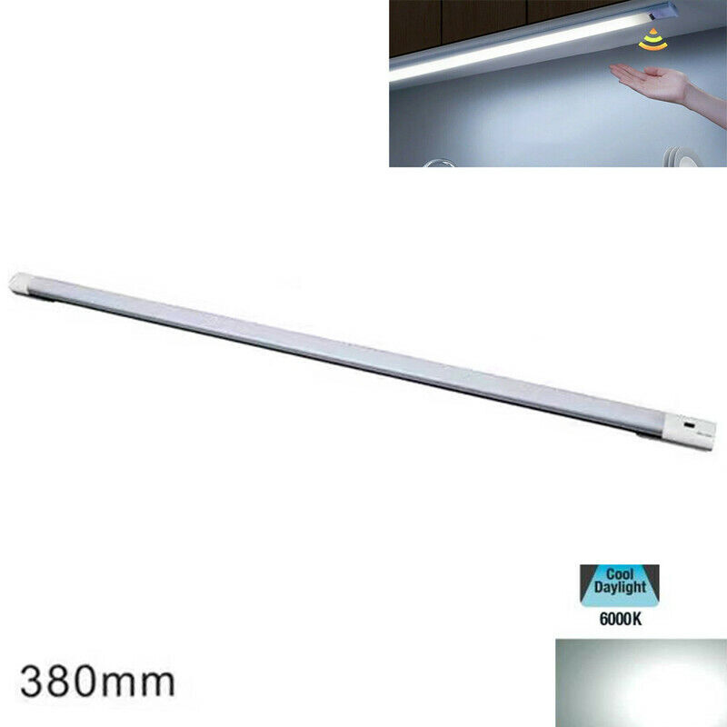 foto del prodotto rg barra a led cucina armadio luce fredda sensore movimento mano ricaricabile 38cm