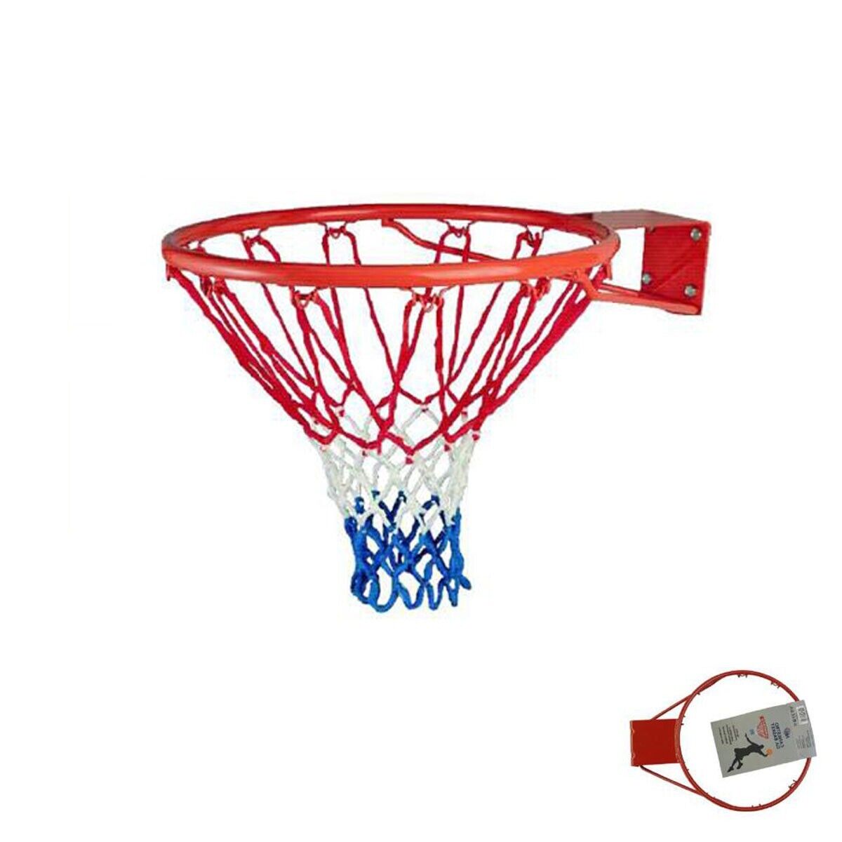 foto del prodotto rg canestro basket palla parete diametro 35 cm in metallo con rete 94690