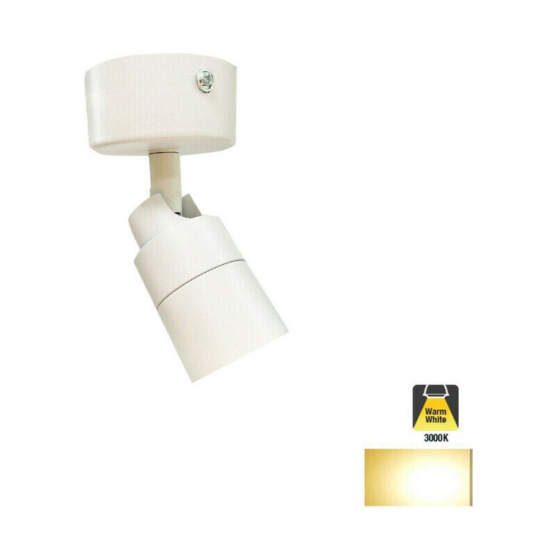 foto del prodotto rg faretto led soffitto orientabile 5w luce calda moderno bianco applique spot led