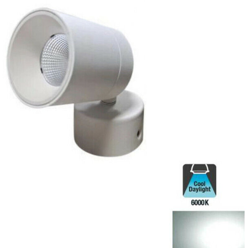 foto del prodotto rg faretto led soffitto orientabile w luce fredda moderno bianco applique spot led