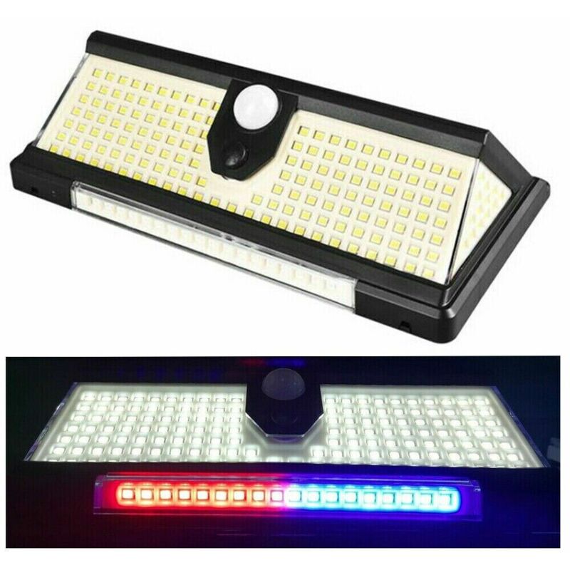foto del prodotto rg faretto solare esterno 190 led smd luce di eme enza sensore di movimento b0519