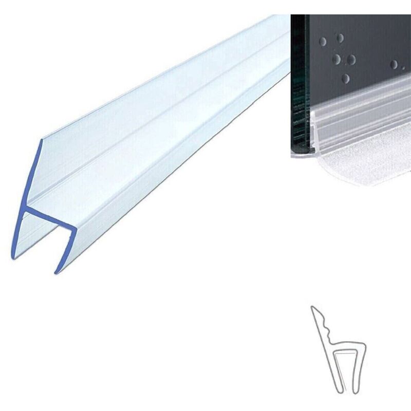 foto del prodotto rg guarnizione box doccia profilo h ricambio silicone trasparente 8mm 2mt 74227