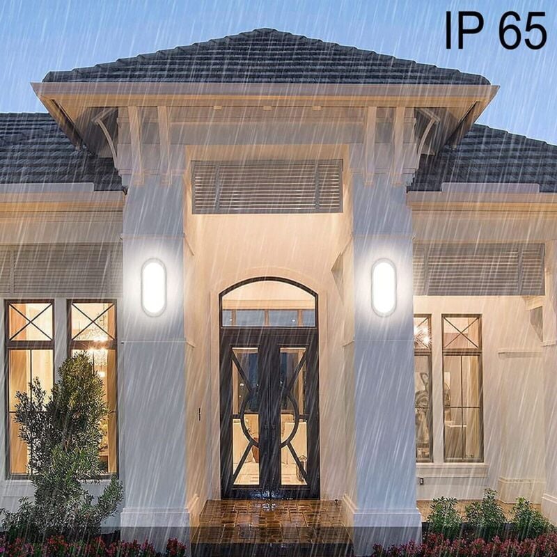 foto del prodotto rg lampada led da parete applique ovale 12w luce fredda 6000k interni esterni fc103