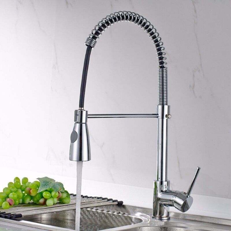 foto del prodotto rg miscelatore lavello cucina doccia professionale isola cromato rubinetto lavabo