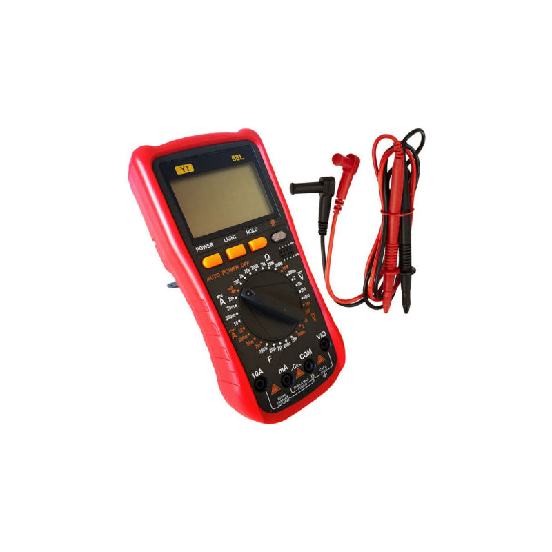 foto del prodotto rg multimetro tester digitale professionale volt ampere farad puntali yi 58l