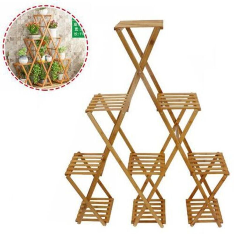 foto del prodotto rg scaffale portafiori porta piante bamb 6 ripiani portavasi fiori salotto 70441