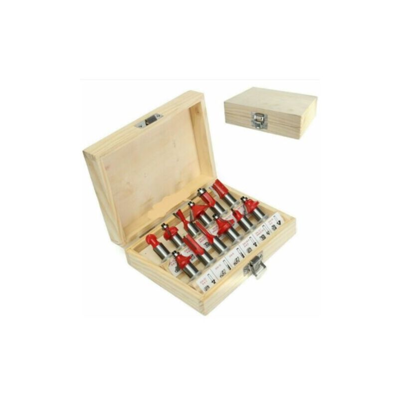 foto del prodotto rg set 12 frese fresa per legno per scanalare rifilare sanalature fresatrice 8 mm