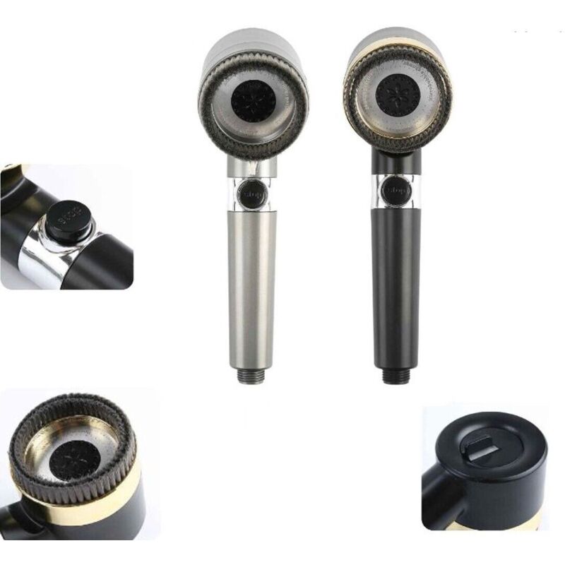 foto del prodotto rg soffione doccia doccetta filtro multigetto regolabile spazzola corpo 03479