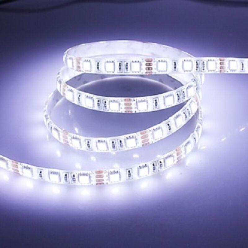 foto del prodotto rg striscia strip led smd 5050 flessibile 5m adesiva luce bianca bianco freddo ip65