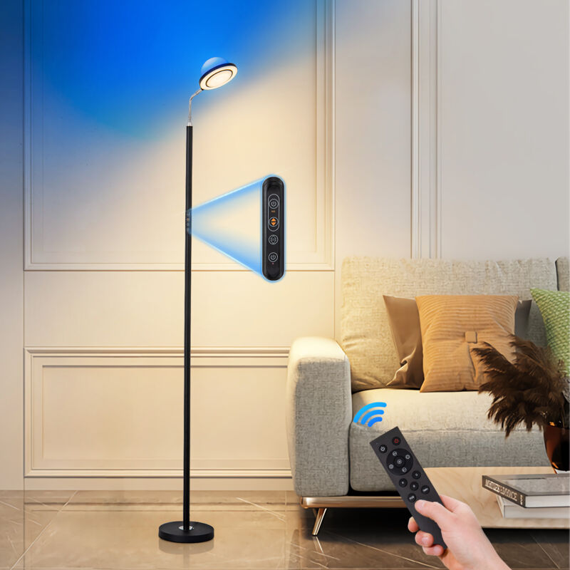 foto del prodotto rgb lampada da terra salotto, 22 w piantana lampada da terra led dimmerabile 3000k 6000k con telecomando touch lampade da terra moderna per