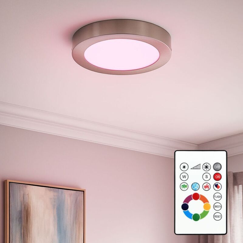 foto del prodotto rgb led plafoniera soggiorno faretto corridoio luce cambio colore dimmer telecomando eglo 78767