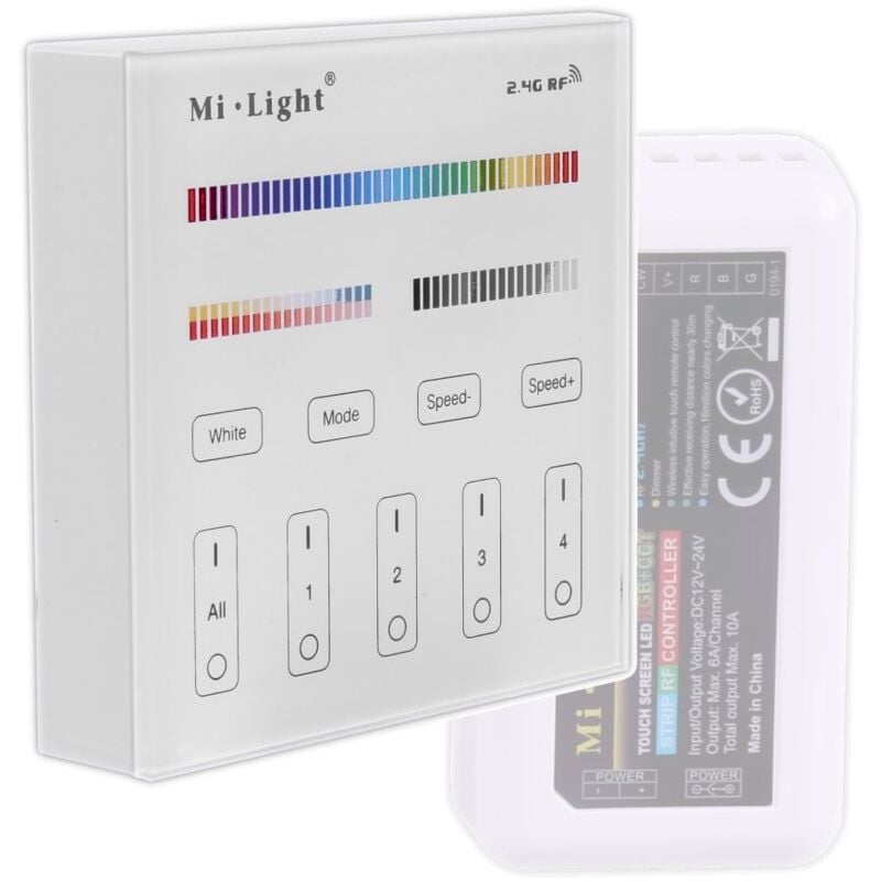 foto del prodotto rgbw wwn controlle ww 4 canali tattili superficie. accessori a led multicolore miboxer b4 jandei