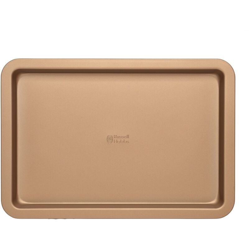 foto del prodotto rh01690geu7 opulenza 37 cm vassoio da forno in acciaio al carbonio, superficie antiaderente, facile pulizia, design elegante, oro, ideale per carni,