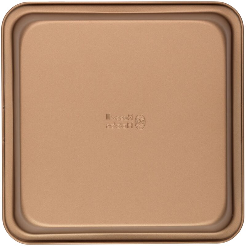 foto del prodotto rh02148geu7 opulenza teglia da forno quadrata, acciaio al carbonio vassoio, superficie antiaderente, facile pulizia, design oro, perfetto per