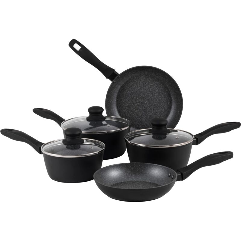 foto del prodotto rh02814eu7 set di pentole e padelle da 20 24 cm e pentole da 16 18 20 cm, antiaderenti, adatte a piani cottura a induzione, con coperchi in vetro,