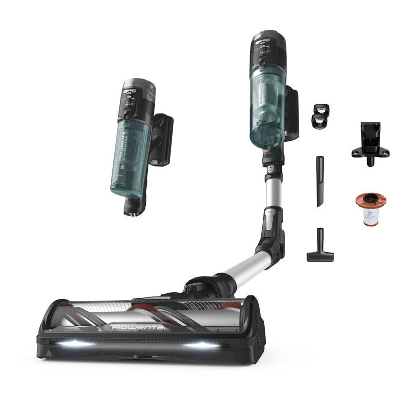 foto del prodotto rh9a32wo aspirapolvere wireless alluminio, verde senza sacchetto rowenta