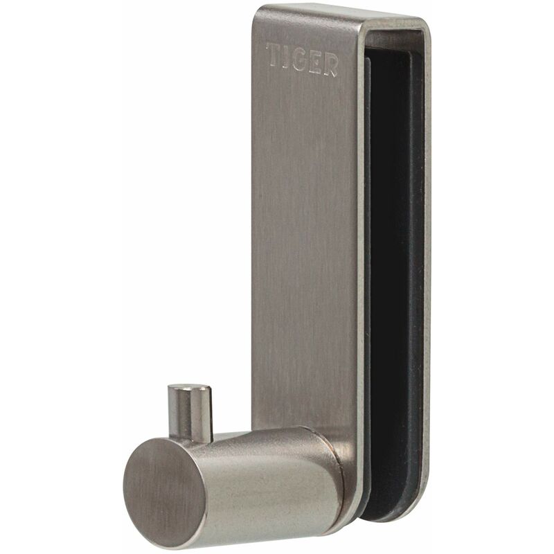 foto del prodotto rhino gancio doccia 6 8mm, acciaio inox spazzolato, 16 x 6,1 x 3,7 cm tiger