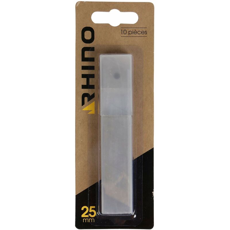 foto del prodotto rhino set di 10 lame taglierina a schermo 25 mm set di 10 lame di ricambio larghezza lama 25 mm compatibile con il taglierino a schermo 060512