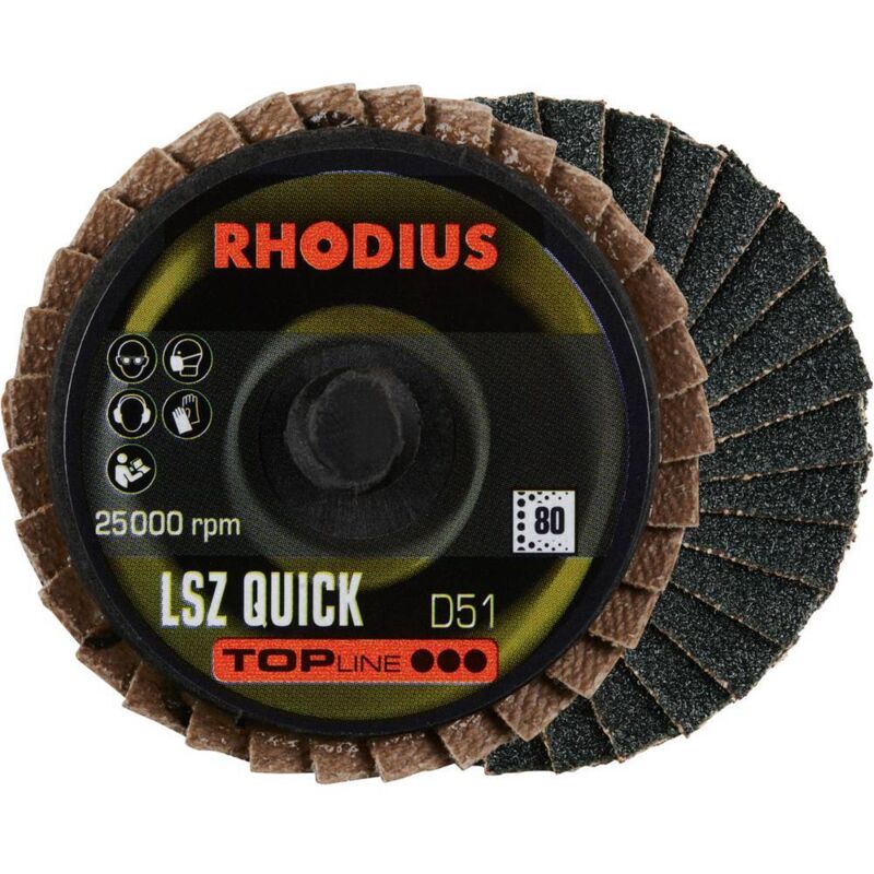 foto del prodotto rhodius 303932 lsz quick disco con falde acciaio inox, acciaio, metalli non ferrosi 10 pz.