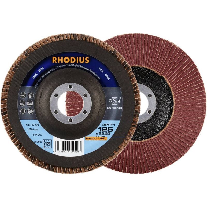 foto del prodotto rhodius abrasives rhodius 202860 lsa f1 disco con falde acciaio 10 pz.