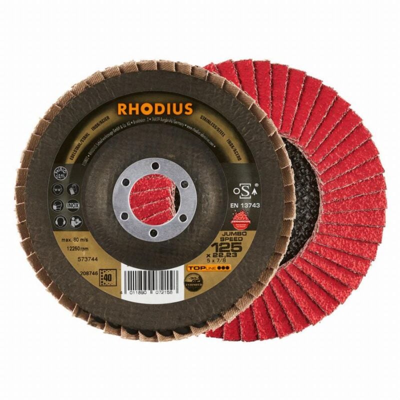 foto del prodotto rhodius inox jumbo speed dischi lamellari 125x22.23 gr.60 208747
