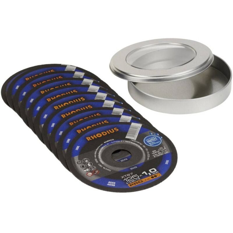 foto del prodotto rhodius xt67 210744 disco di taglio dritto 125 mm 10 pz. acciaio