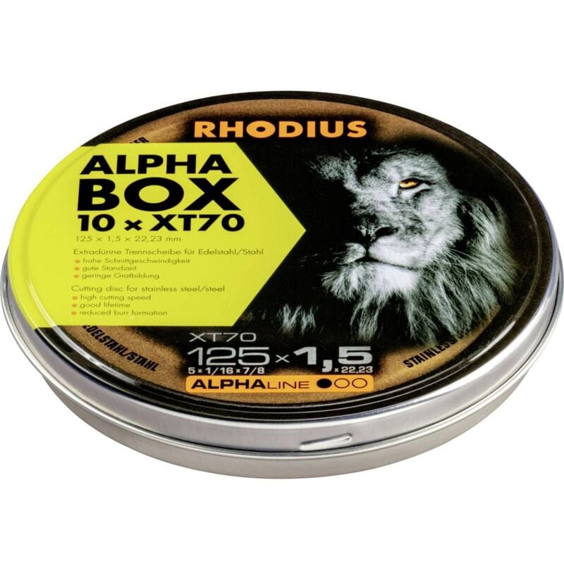 foto del prodotto rhodius xt70 box 211083 disco di taglio dritto 125 mm 1 pz.
