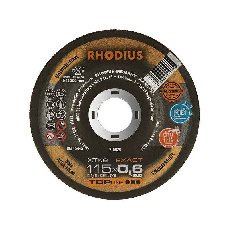 foto del prodotto rhodius xtk6 disco di trunion esatta 115 x 0,6 mm