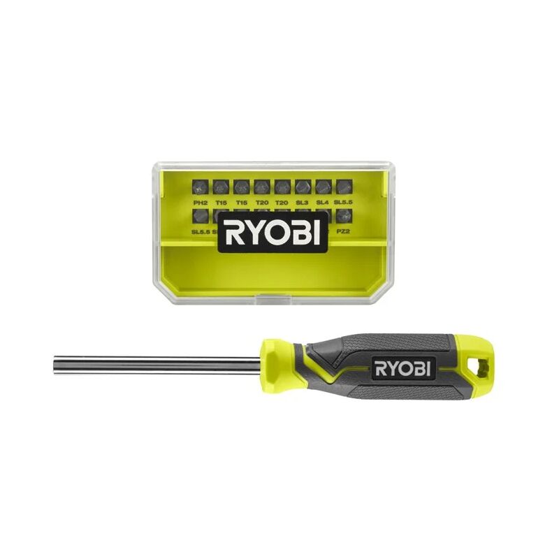 foto del prodotto rhsdm1701 giravite multiuso 17 in 1 impugnatura ergonomica 16 inseti 25mm ryobi