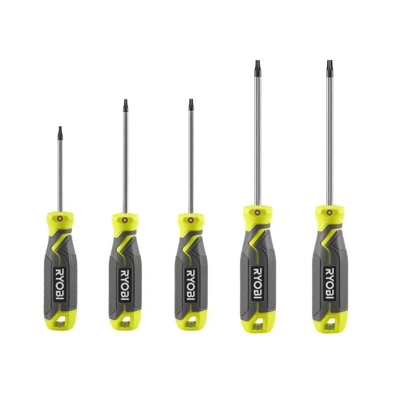 foto del prodotto rhsdst5 set giraviti magnetici punte magnetiche antiscivolo 5 pezzi ryobi