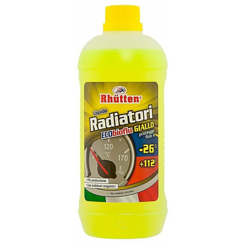 immagine 0 del prodotto rhutten liquido per radiatori 26 c ecobioflu giallo antigelo pronto all uso da 1 l