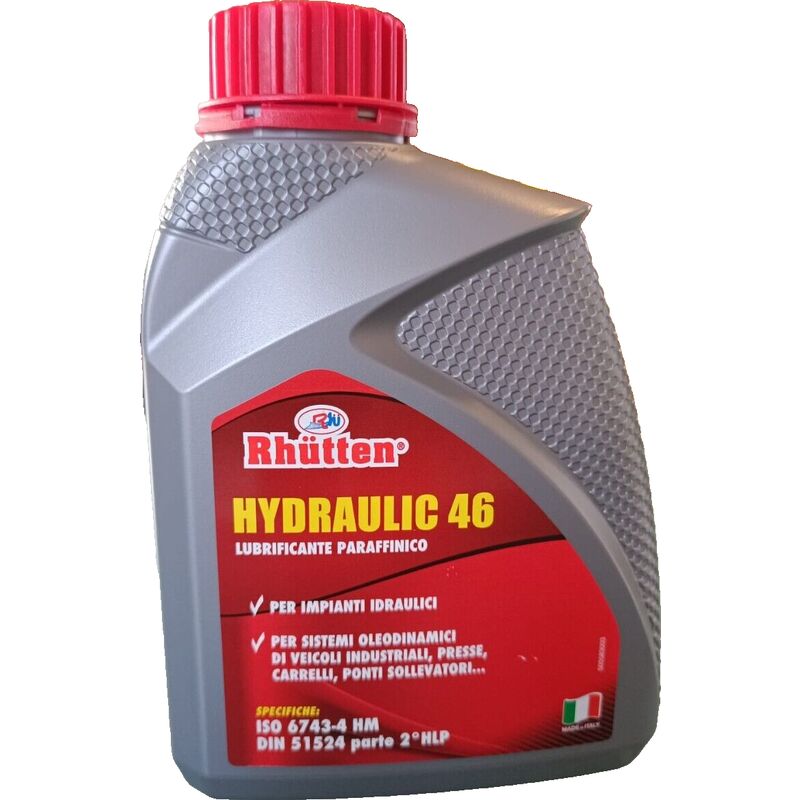 foto del prodotto rhutten olio idraulico 46 lubrificante impianti idraulici iso 6743 4 hm din 51524 1 l