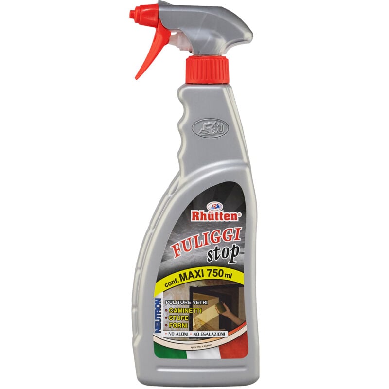 foto del prodotto rhutten pulitore vetri fuliggi stop ml.750. prezzo per 1 pezzo.