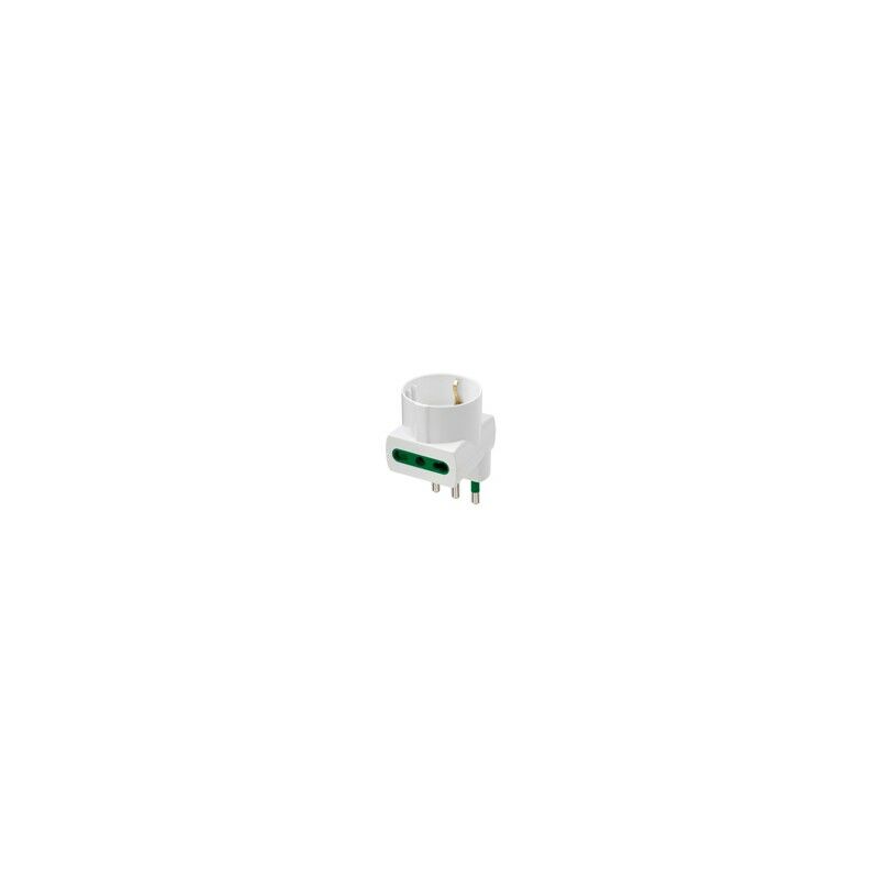 foto del prodotto ri.00312.b adattatore multipla s17 2p17 11 p30 bianco