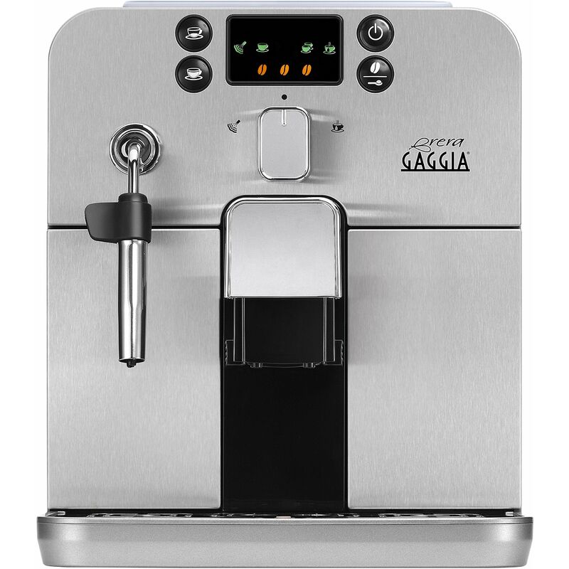 foto del prodotto ri9305 01 brera macchina da caff automatica per espresso e cappuccino, caff in grani o macinato, 1400w,100 made in italy, argento browny
