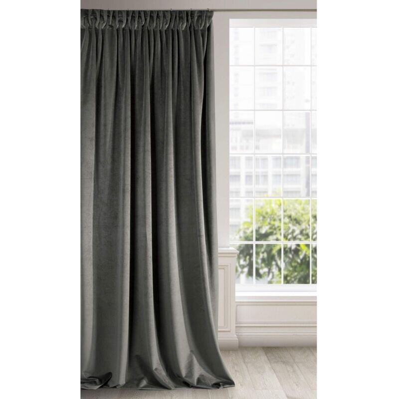 foto del prodotto ria tenda oscurante con fettuccia arricciatenda extra lunga, elegante, tinta unita per soggiorno, camera da letto, densit 290 g m , 140x270 cm,