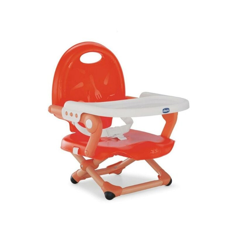foto del prodotto rialzo sedia pocket snack regolabile con vassoio rimovibile per bambini dalla nascita ai 36 mesi poppy red chicco