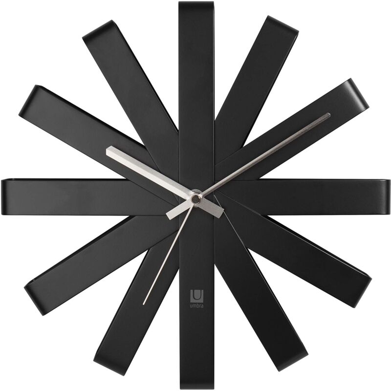 foto del prodotto ribbon orologio da parete, 30 cm, acciaio, nero umbra