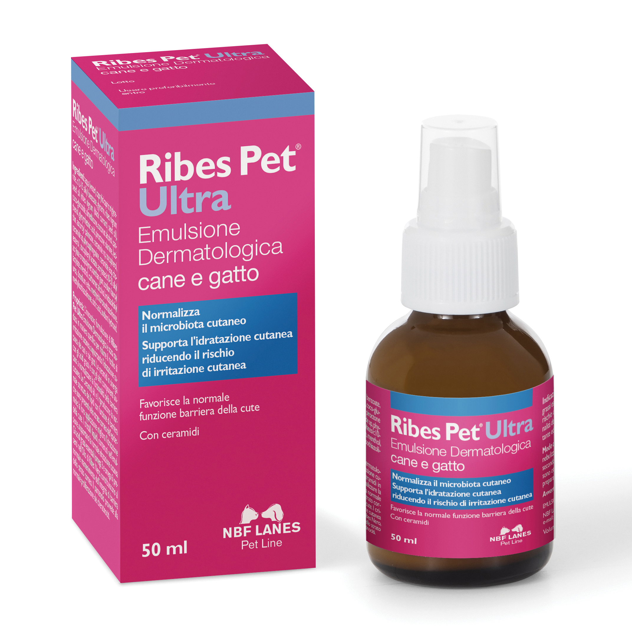 foto del prodotto ribes pet ultra cane e gatto emulsione 50 ml