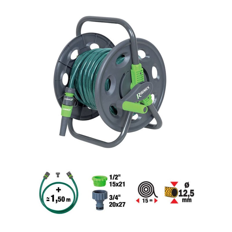 foto del prodotto ribiland avvolgitubo portatile 15 mt con accessori pra db.1104