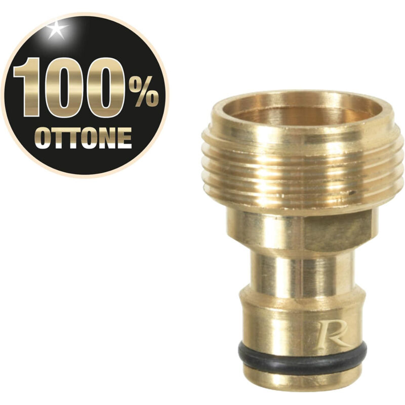 foto del prodotto ribimex adattatore maschio filettato rubinetto 100 in ottone 3 4 20x27mm