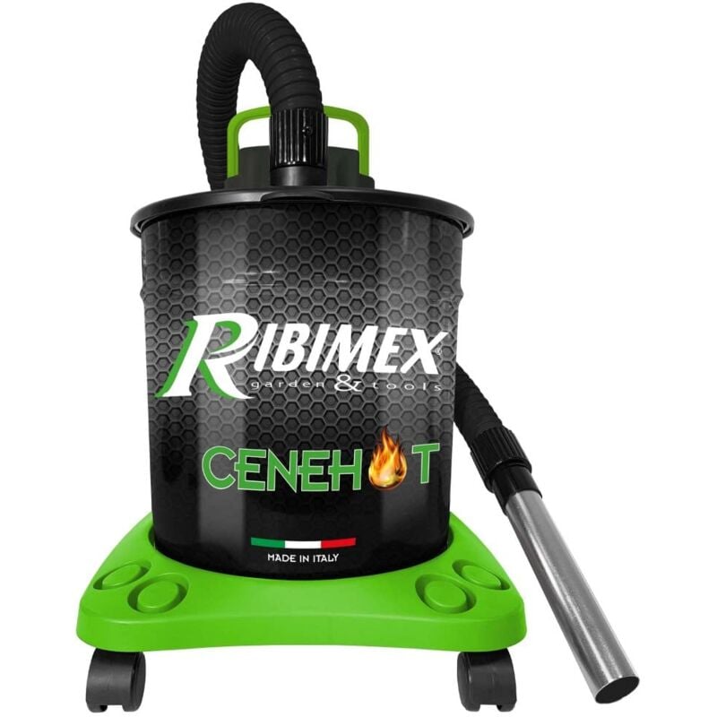 foto del prodotto ribimex aspiracenere elettrico cenehot per ceneri calde fino a 40 gradi, con filtro hepa speciale, bidone da 18 l, potenza 950 w, ideale per stufe,