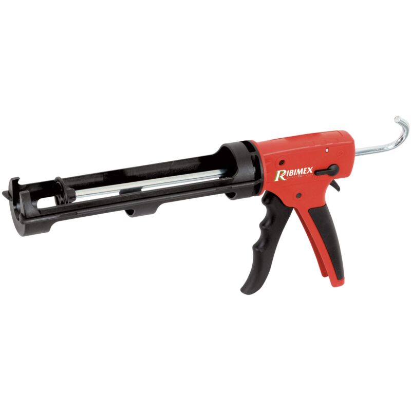 foto del prodotto ribimex pistola per silicone e sigillanti professionale serie pro, in plastica leggera e resistente, adatta a mastice, acrilico, poliuretano e