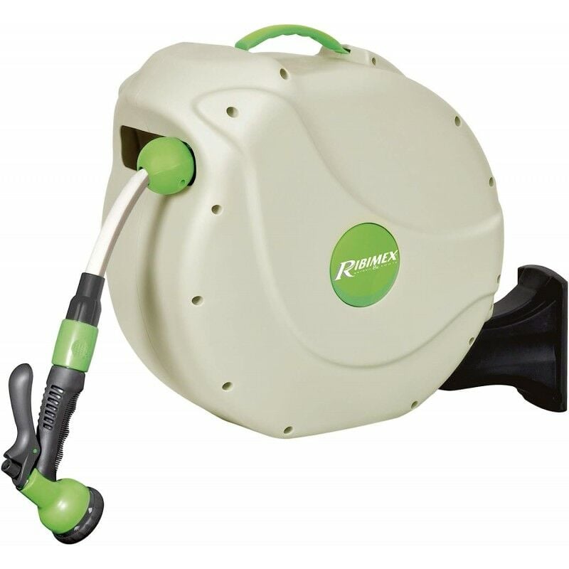 foto del prodotto ribimex prd32p acquaroll avvolgitubo automatico, 30 m, verde beige