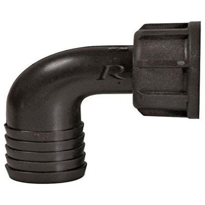 foto del prodotto ribimex prrac1x19c raccordo scanalato, gomito plastica, 1 19, nero, 0.123x0.123x0.123 cm