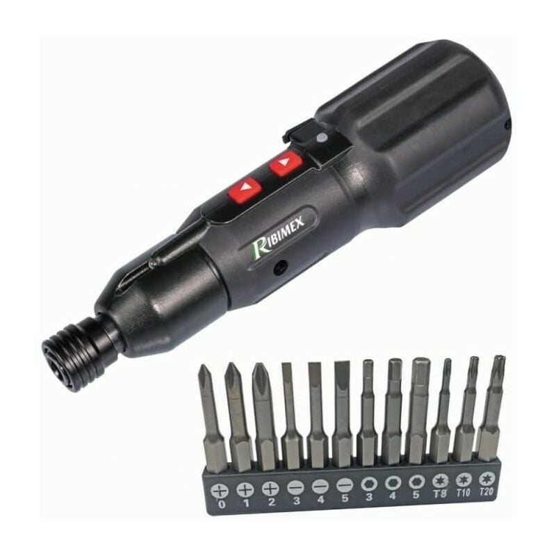 foto del prodotto ribimex prtourbat37 cacciavite a batteria 3,7v 12 inserti