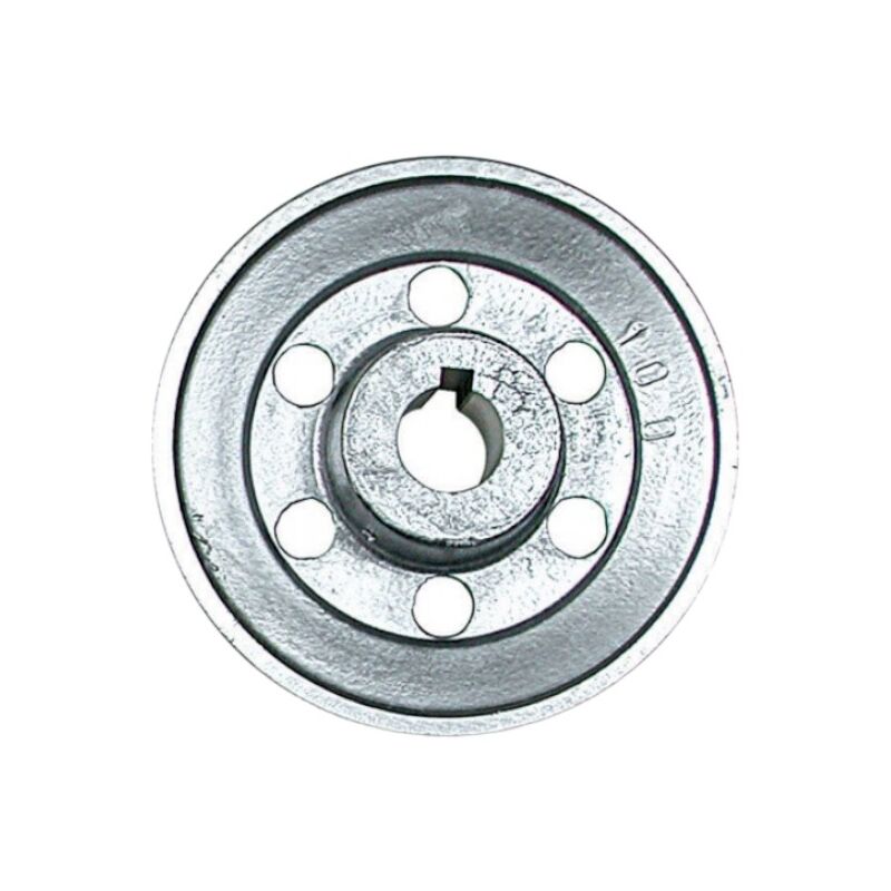 foto del prodotto ribimex pulegge puleggia in alluminio per cinghie per motore elettrico 19 120 mm prp19 codice articolo prp19 120