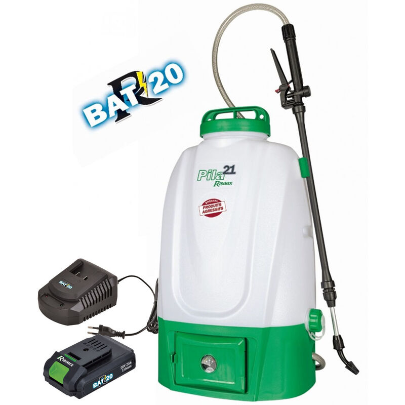 foto del prodotto ribimex spruzzatore cordless da 20 l batteria 2,0 ah e caricabatterie prbat20 vit20 ribiland