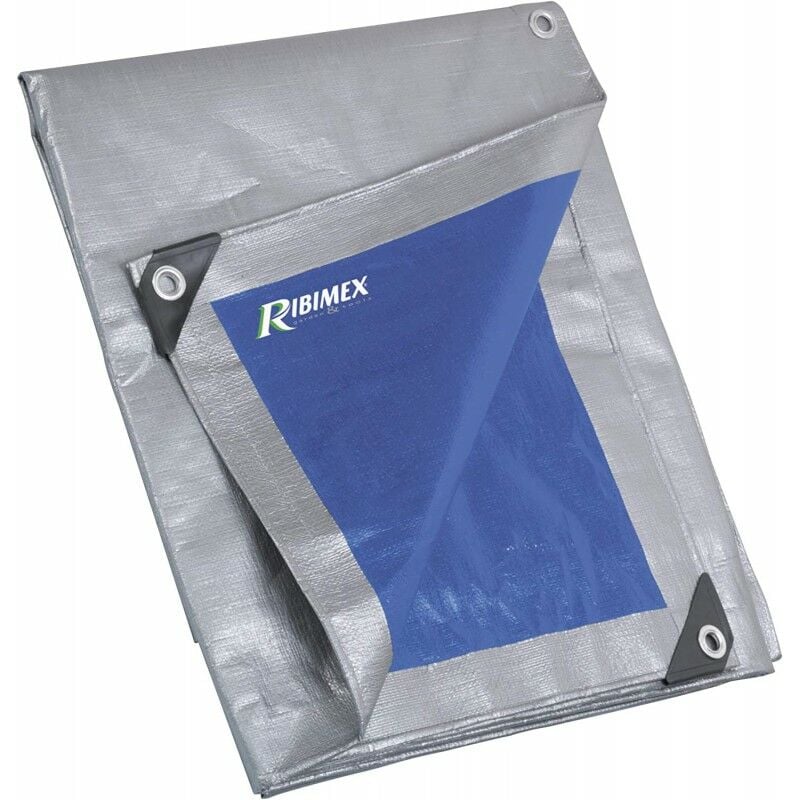 foto del prodotto ribimex - telone in polietilene 250 gr con occhiello 10 x 15, blu