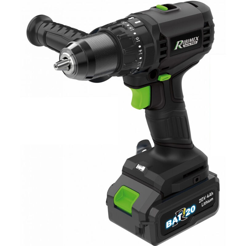 foto del prodotto ribimex trapano avvitatore a batteria 20v batteria prbat20 pro4
